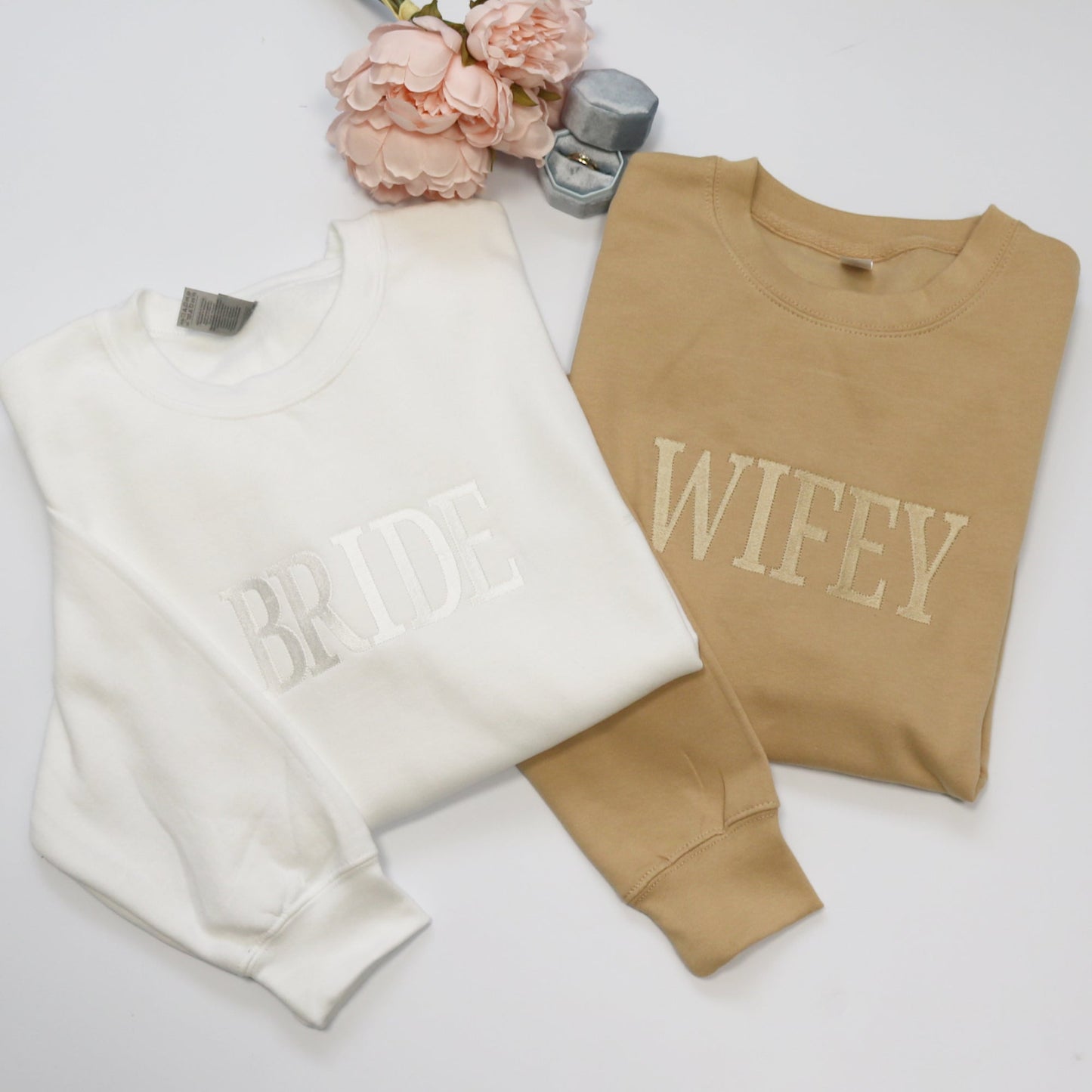 Bride Sweat Shirt with Sleeve Embroidery