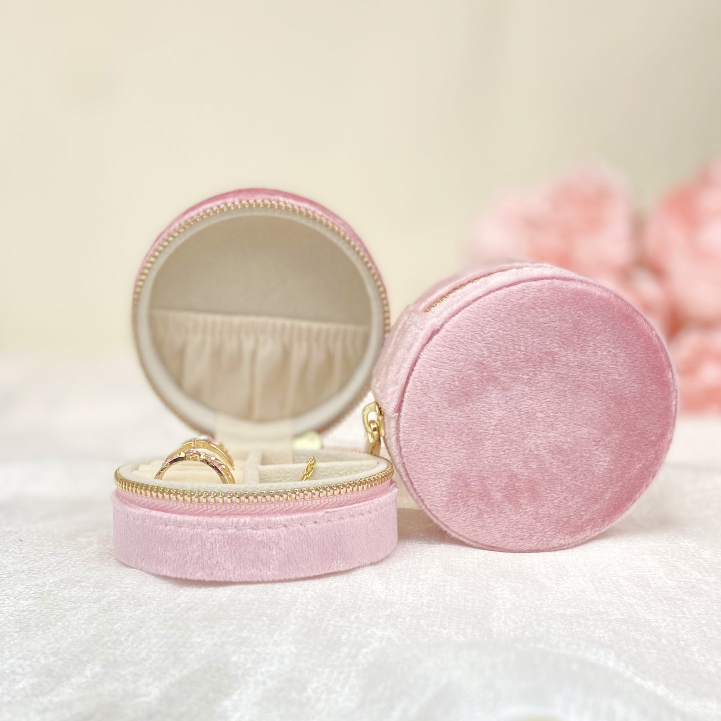 Personalised round Jewellery box