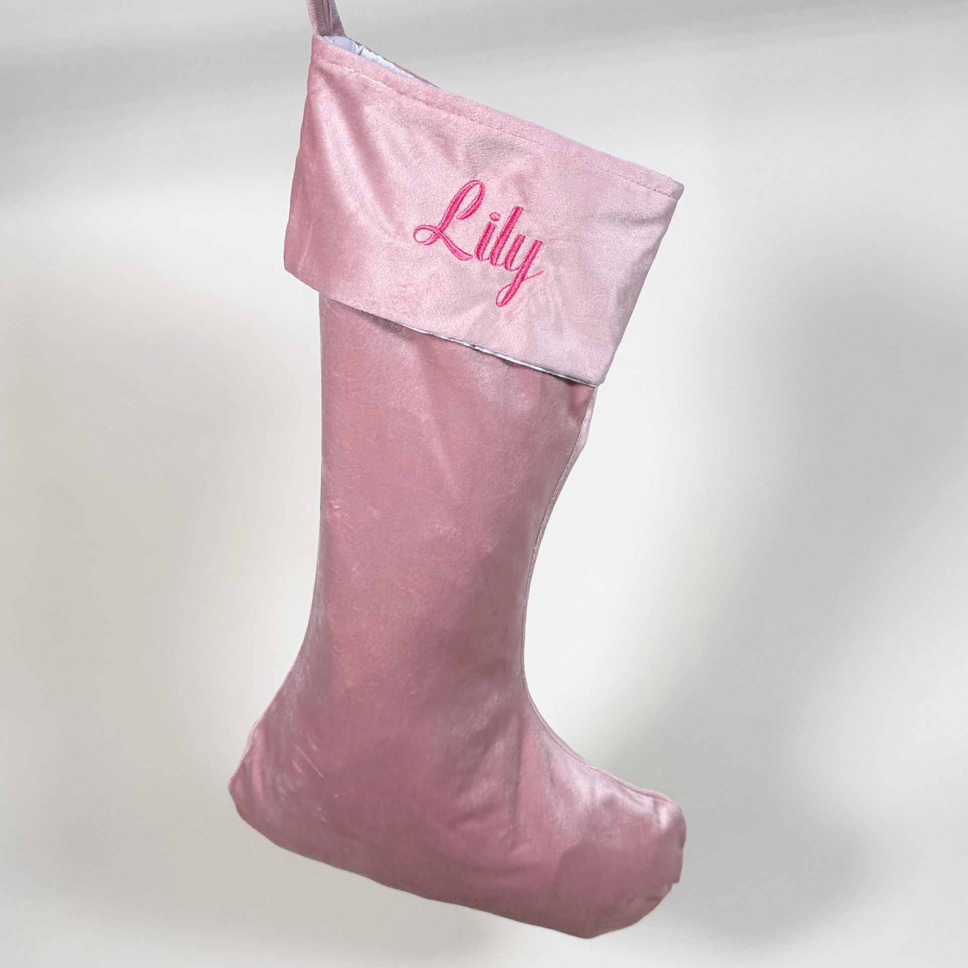 Personalised Velvet Christmas Stocking with Name
