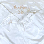 White Wedding Keepsake Pyjamas with Sleeve Embroidery